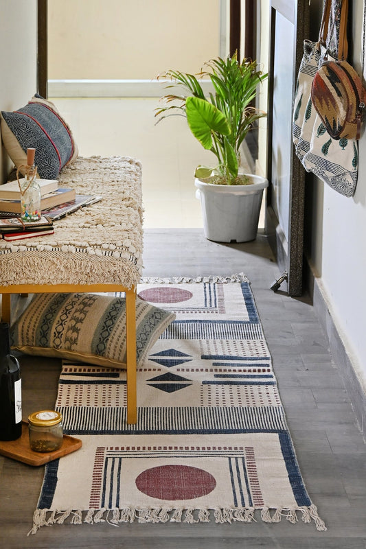 LYDIA - BLOCK PRINTED FLOOR RUNNER - ART AVENUE