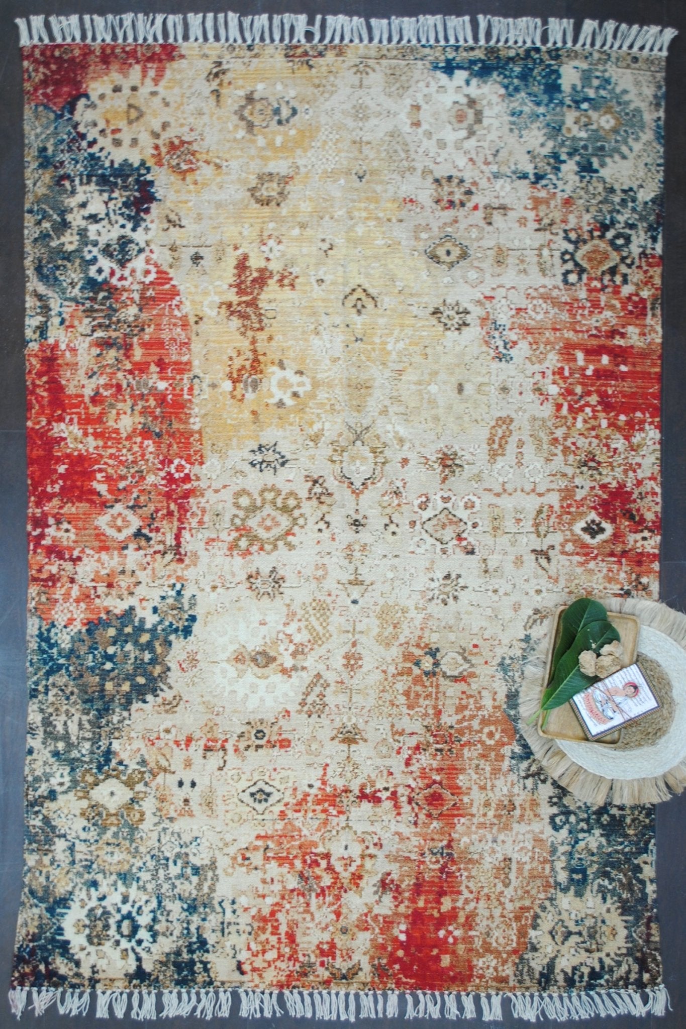 Maple block-printed rug multiple sizes — Art Avenue India