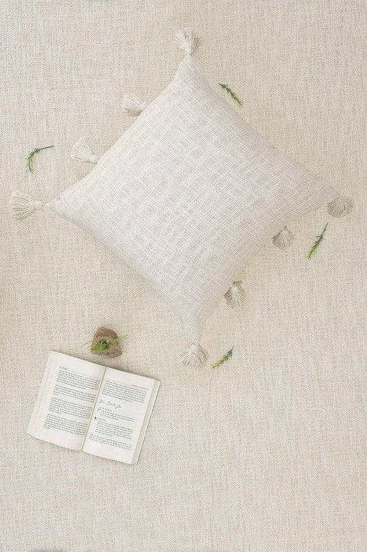 Noshiro Hand-Embroidered Square Cushion Cover — Art Avenue