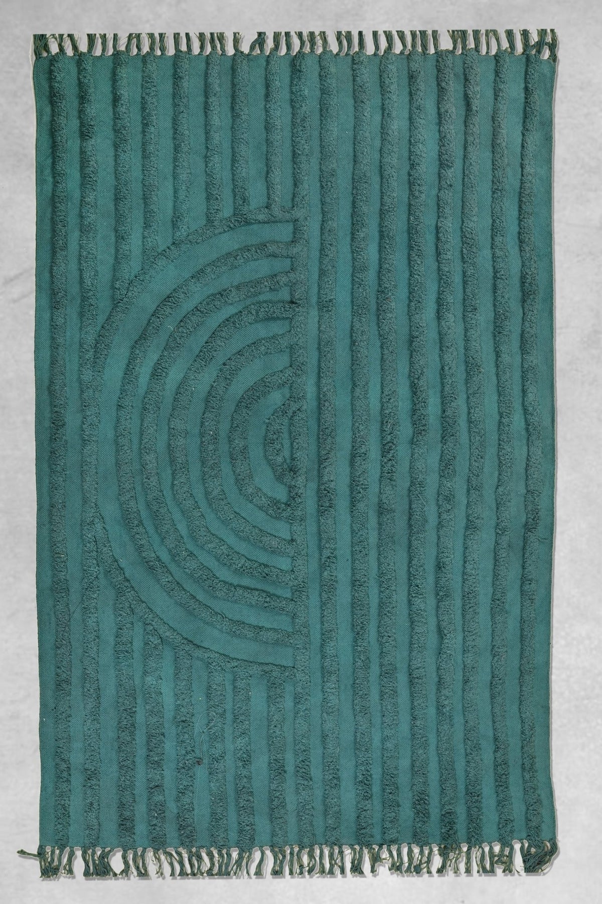 Orbit hand-embroidered rug — handmade in Jaipur