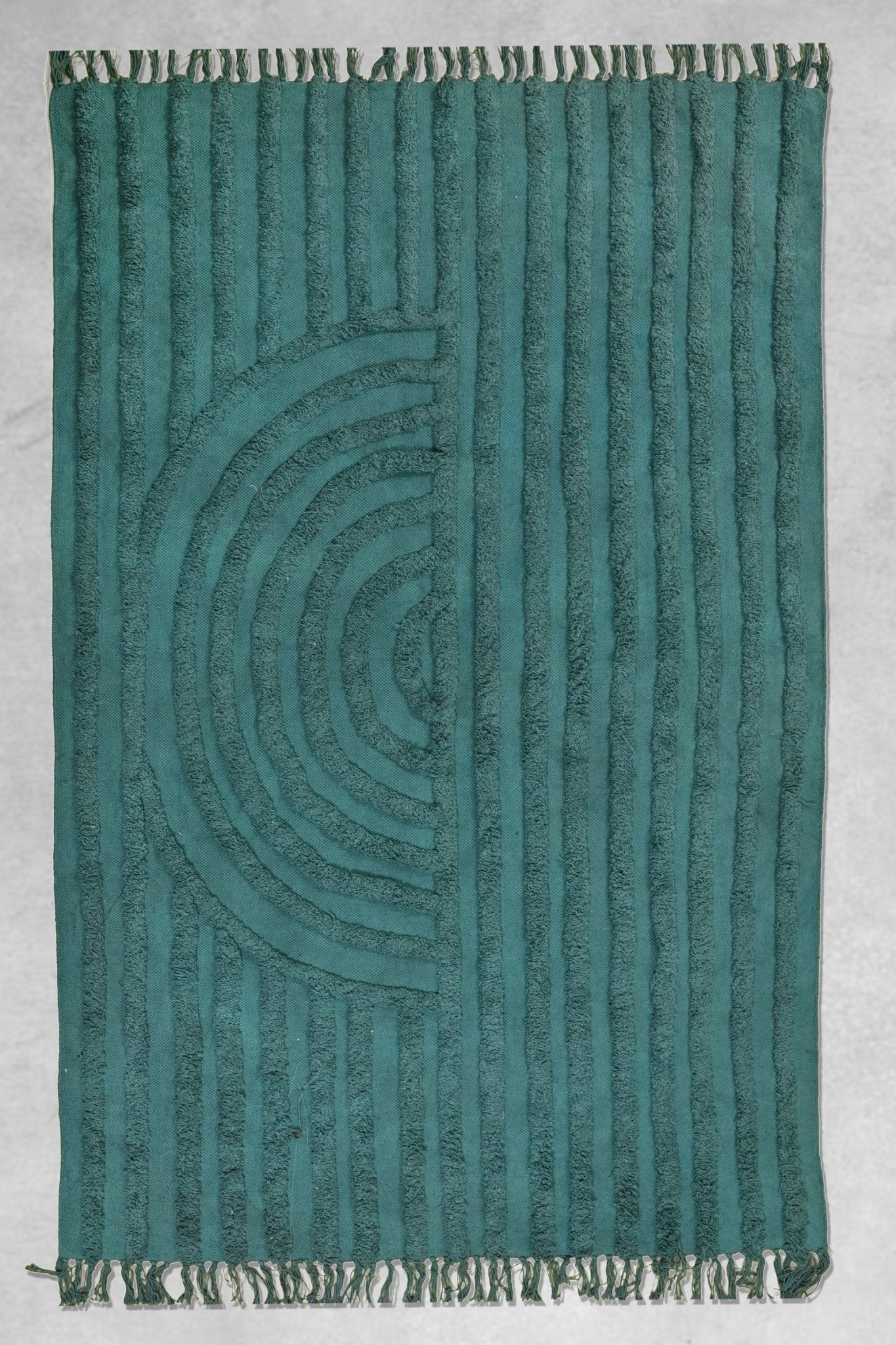 Orbit hand-embroidered rug — handmade in Jaipur