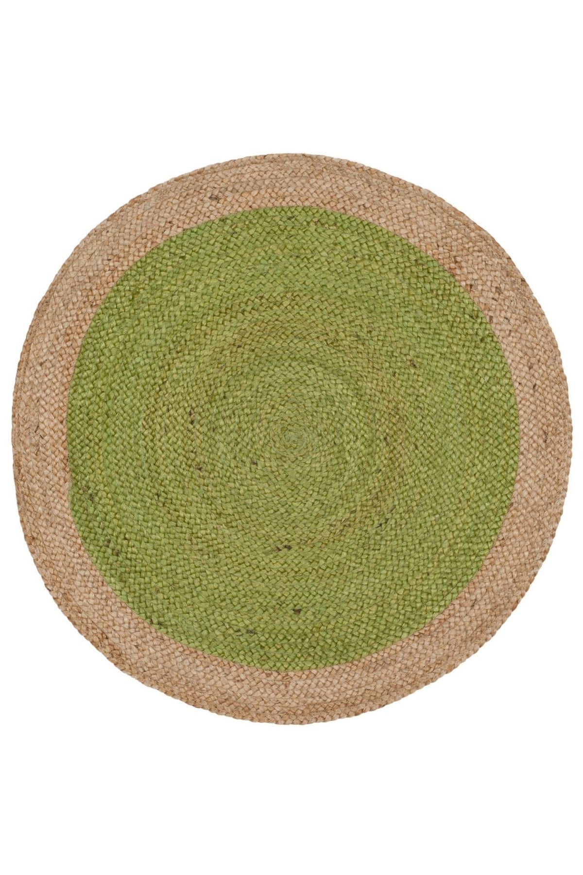 Orchida round jute rug room setting — Art Avenue India