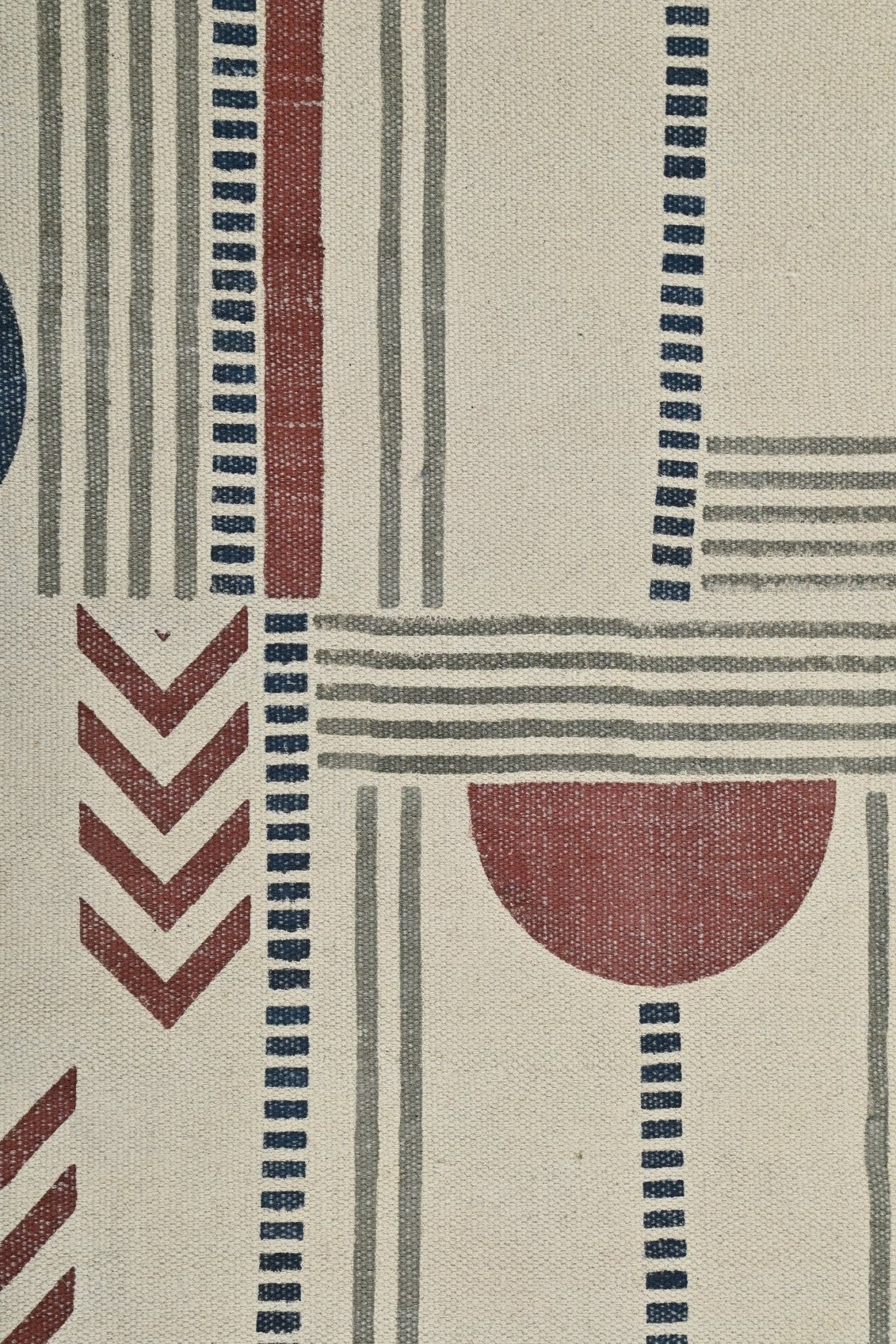 Premier Block-Printed Cotton Dhurrie Rug — multiple sizes — Art Avenue