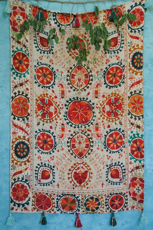 Rhizoid Block-Printed Cotton Throw — Art Avenue