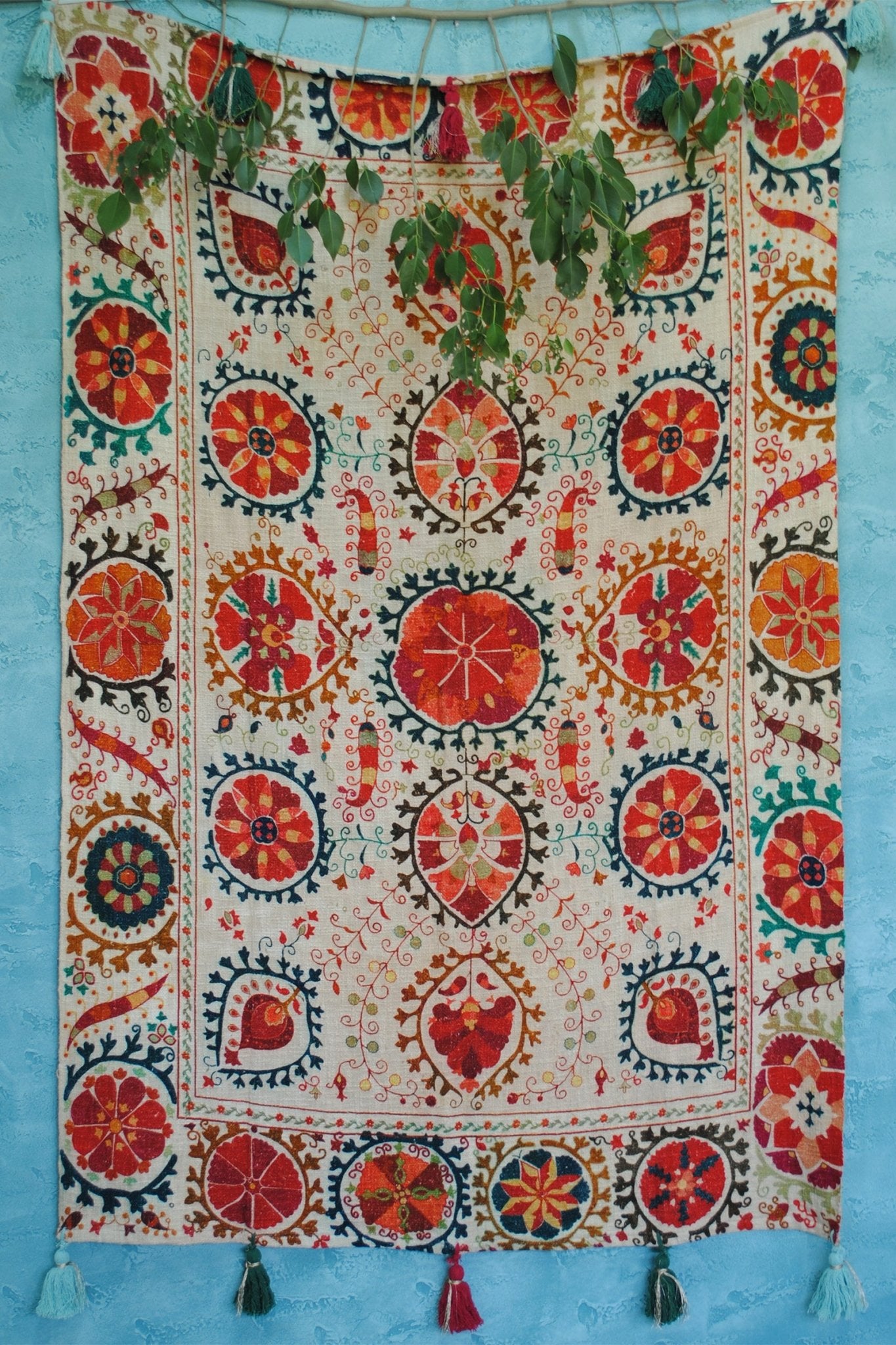 Rhizoid Block-Printed Cotton Throw — Art Avenue