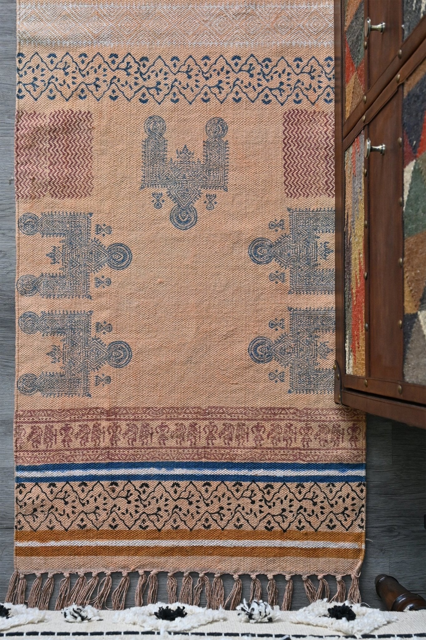 SASKIA - BLOCK PRINTED FLOOR RUNNER - ART AVENUE