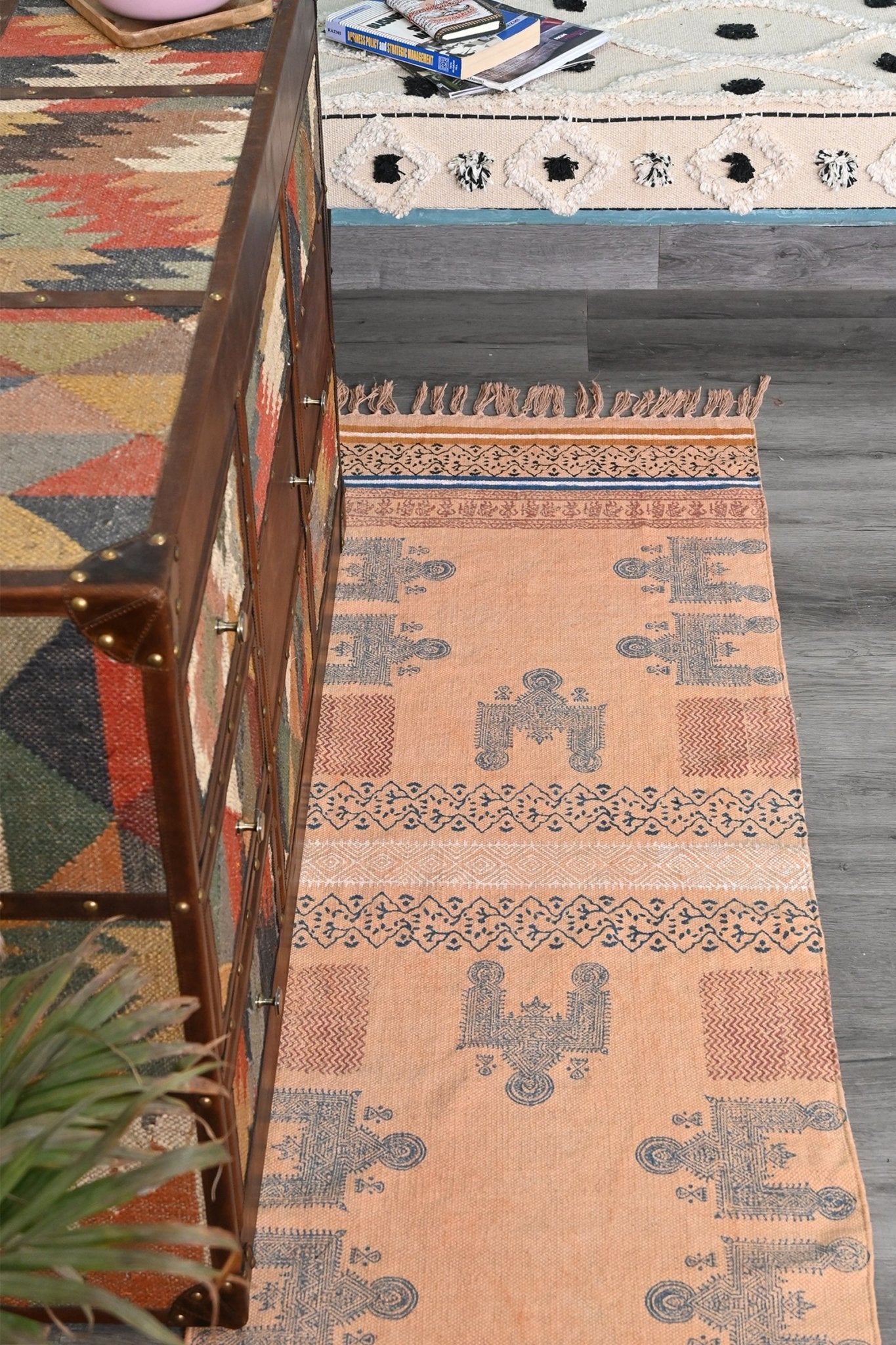 SASKIA - BLOCK PRINTED FLOOR RUNNER - ART AVENUE