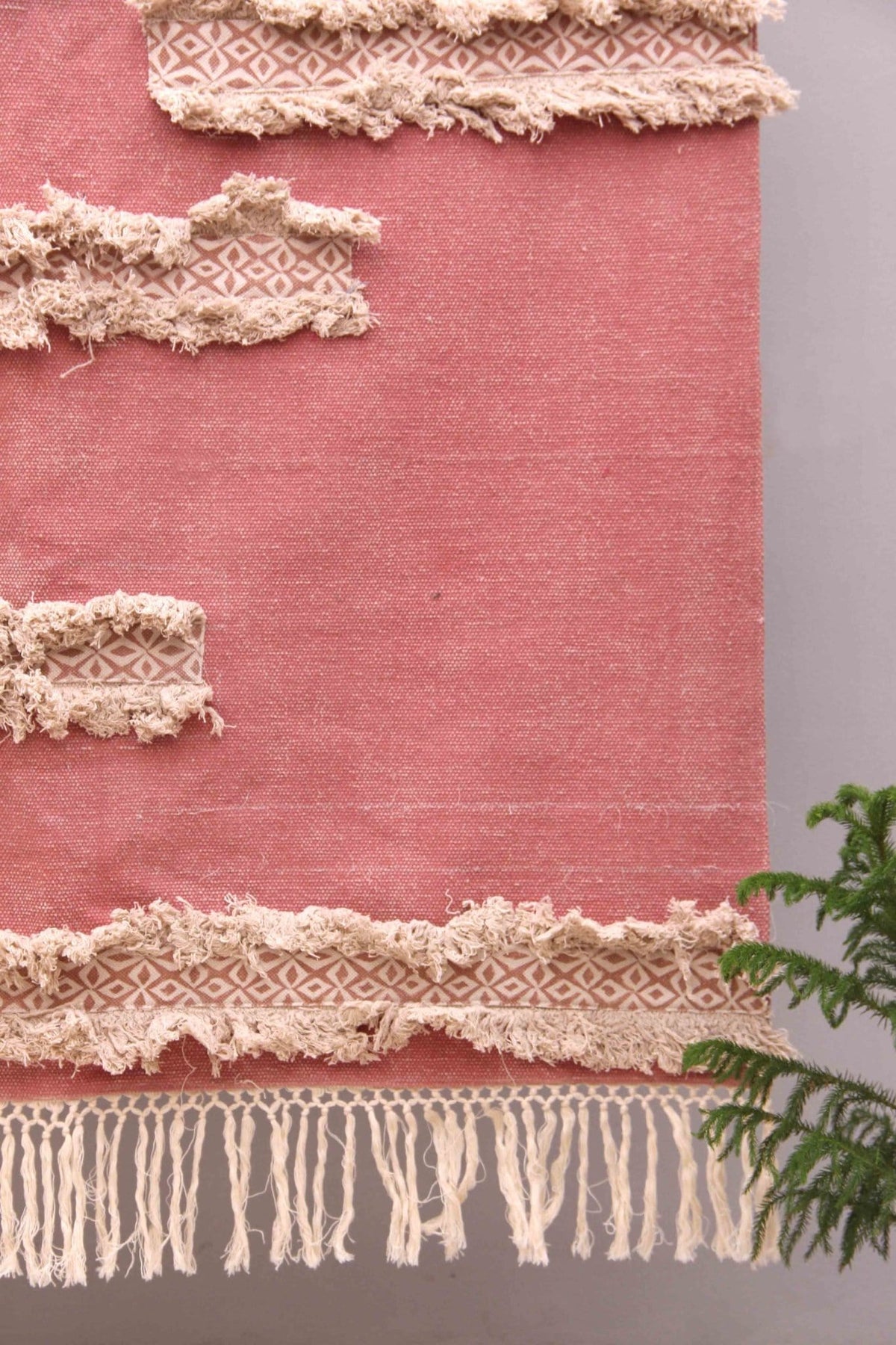 Scud cotton rug pink pattern — Art Avenue Jaipur