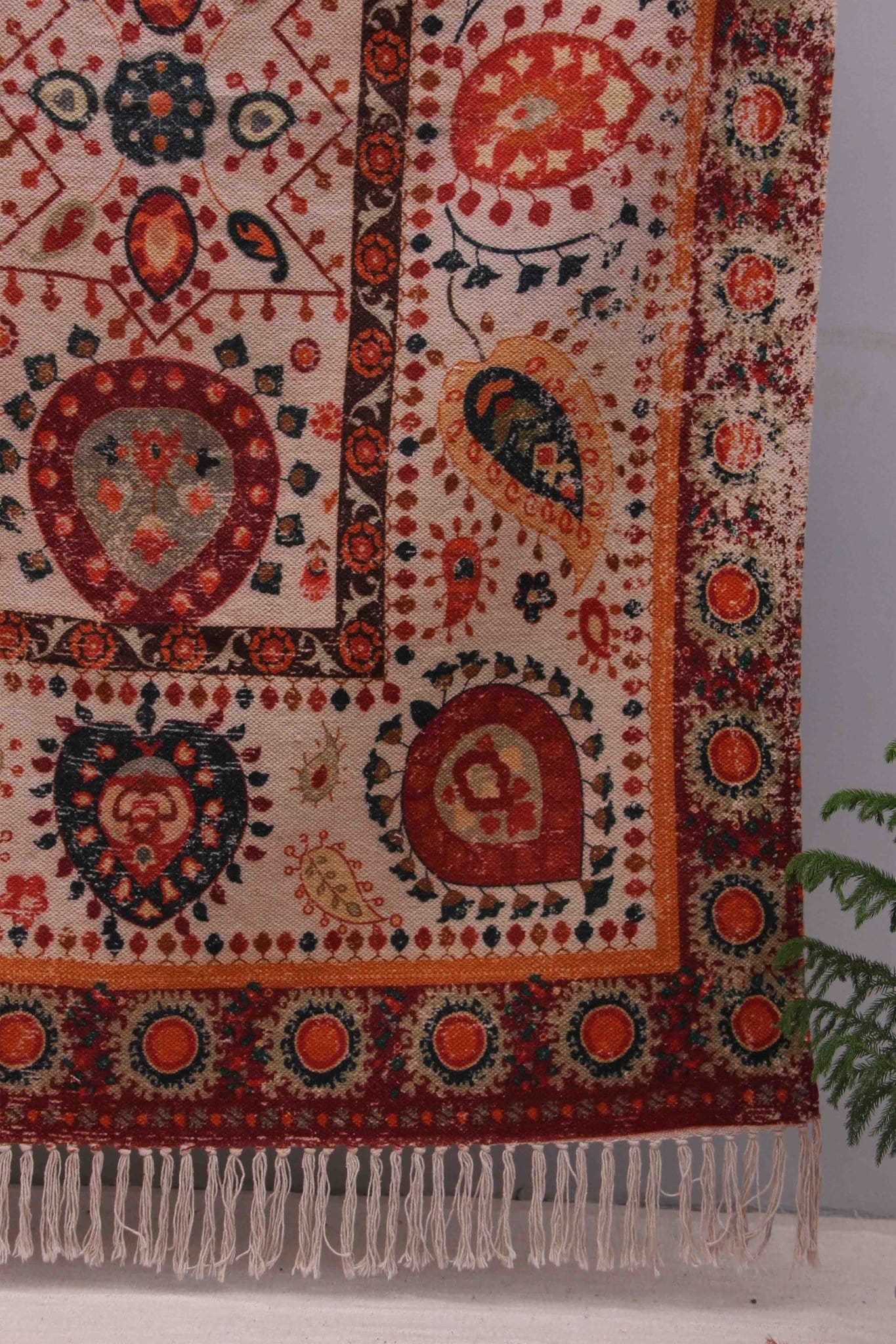Selfless cotton rug multicolour pattern — Art Avenue Jaipur
