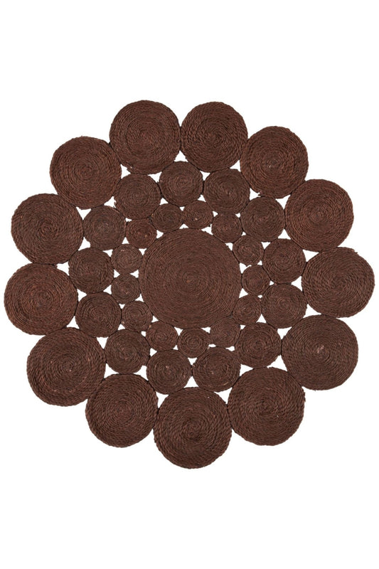 Thistle round braided jute rug — handmade in Jaipur