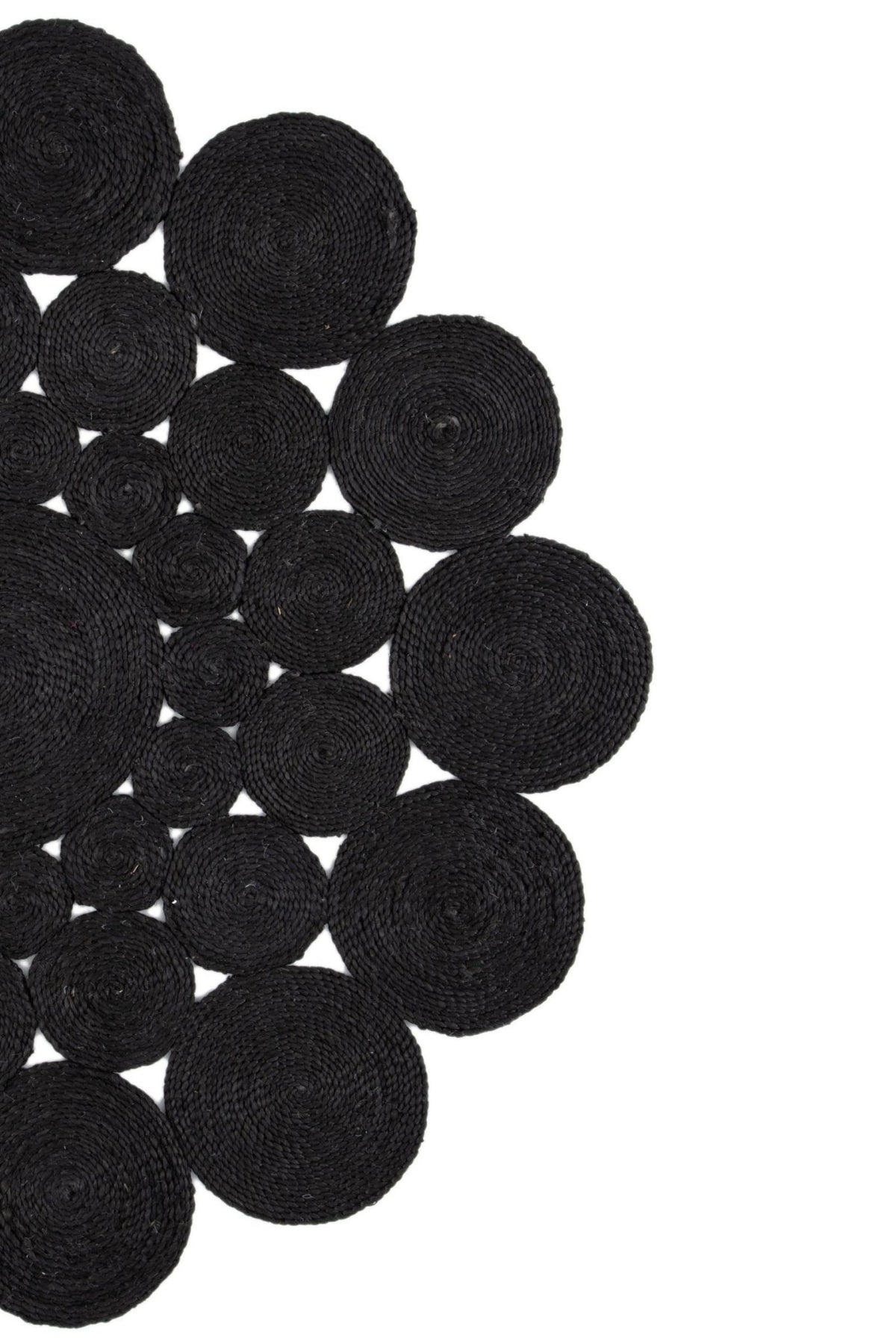 Thyme round jute rug room setting — Art Avenue India