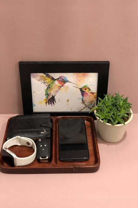 VAGARY - WOODEN TRAY - DARK BROWN POLISH - ART AVENUE