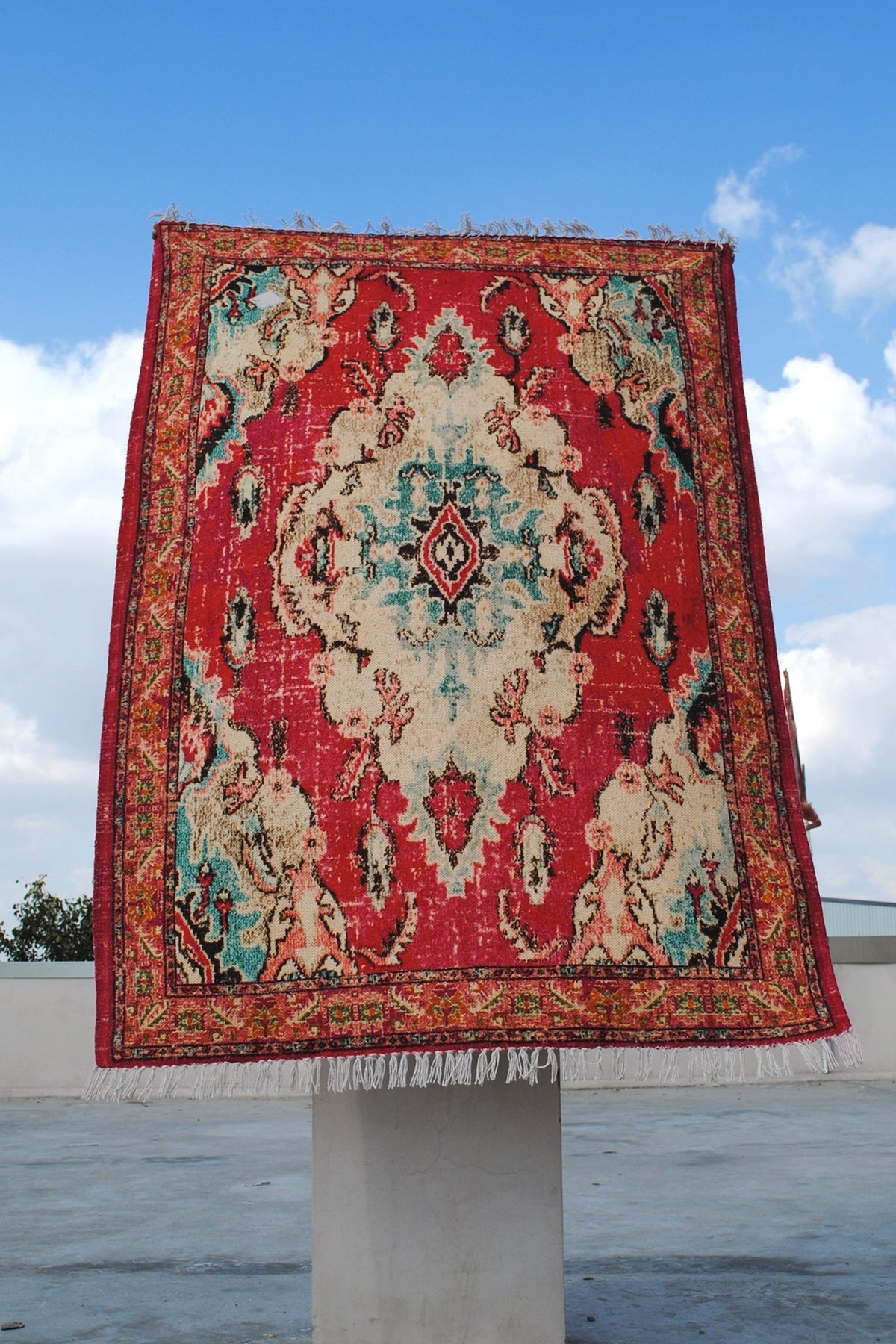 Velutina block-printed rug — handmade in Jaipur